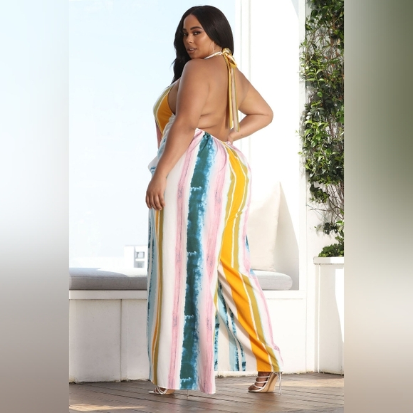FASHION NOVA MALDIVES PRINTED JUMPSUIT - Picture 4 of 6